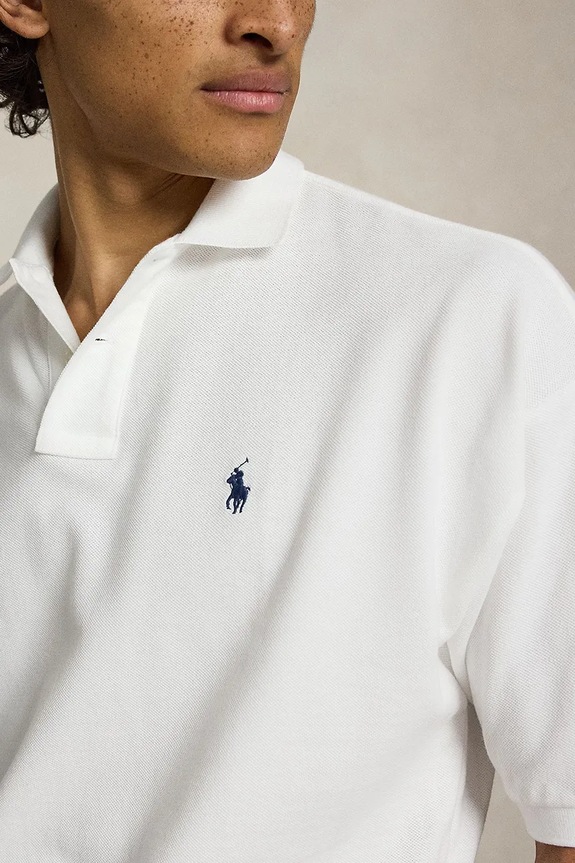 Polo Ralph Lauren polo męskie bawełniane biały 710B18907