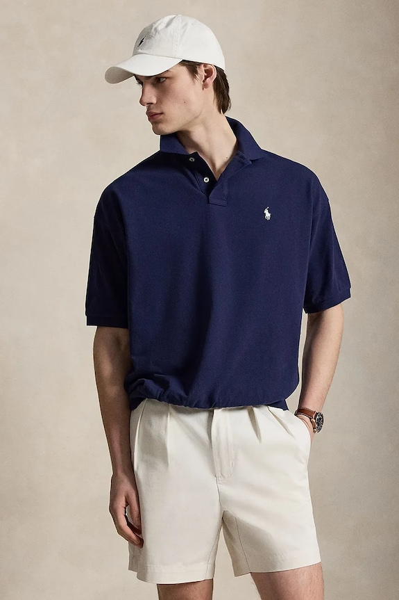 Polo Ralph Lauren поло для мужчин из хлопка тёмно-синий 710B18907