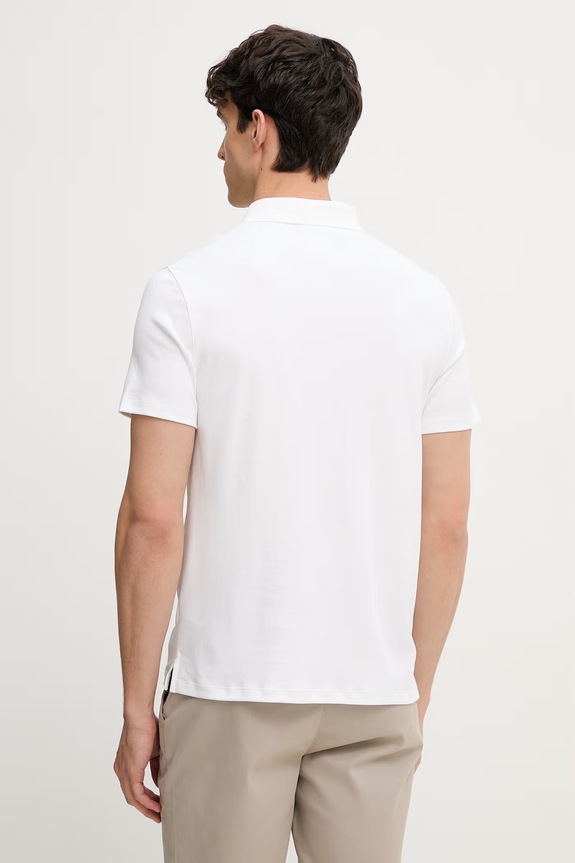 Odzież Calvin Klein polo męskie bawełniane LV04LH204G biały