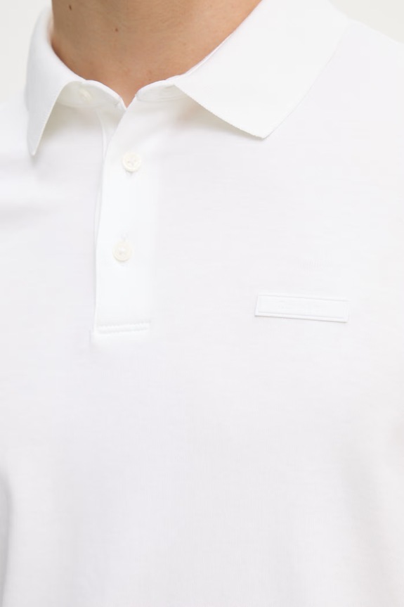 Calvin Klein polo męskie bawełniane LV04LH204G biały