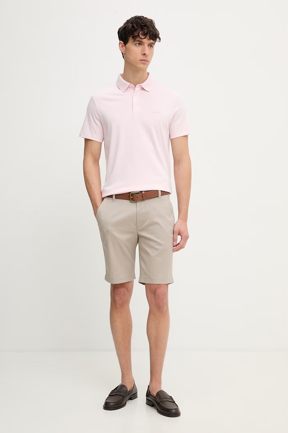Calvin Klein Polo tričko pánske bavlnené LV04LH204G ružová AW26