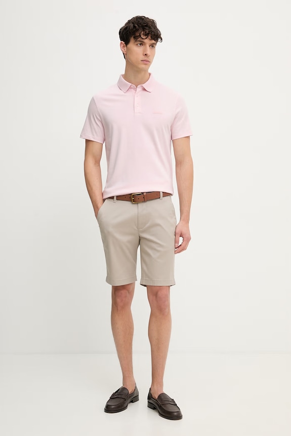 Calvin Klein polo da uomo in cotone LV04LH204G rosa AW26