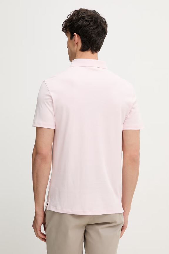 Oblečenie Calvin Klein Polo tričko pánske bavlnené LV04LH204G ružová
