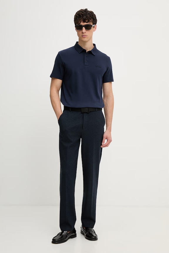 Calvin Klein polo tričko pánske bavlnené LV04LH204G tmavomodrá AW26