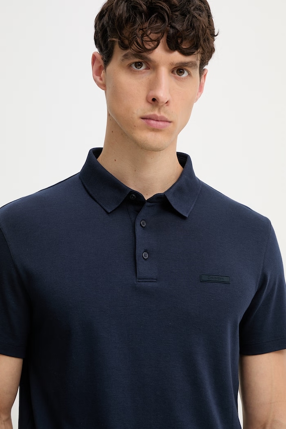 Calvin Klein polo tričko pánske bavlnené tmavomodrá LV04LH204G