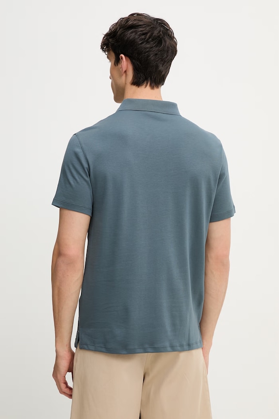 Oblečenie Calvin Klein polo tričko pánske bavlnené LV04LH204G tyrkysová