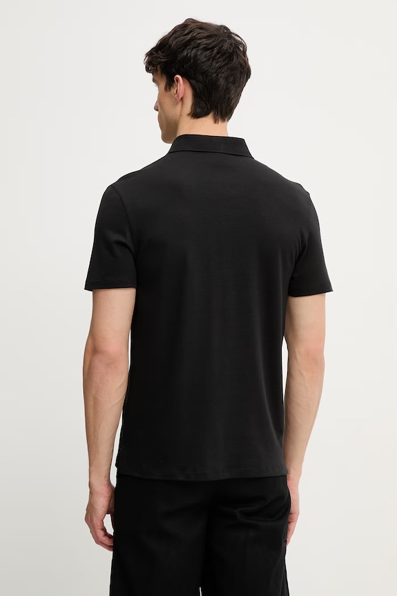 Oblečenie Calvin Klein polo tričko pánske bavlnené LV04LH204G čierna