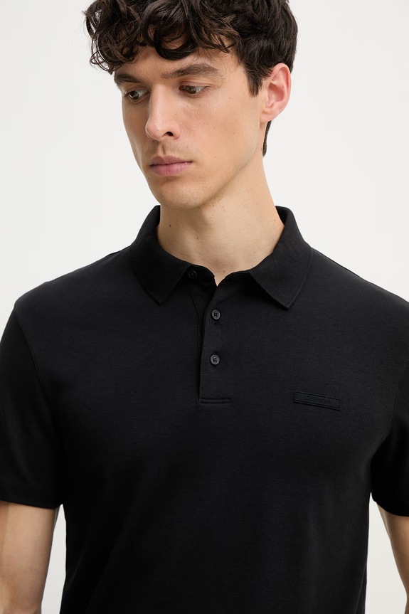 Calvin Klein polo tričko pánske bavlnené čierna LV04LH204G