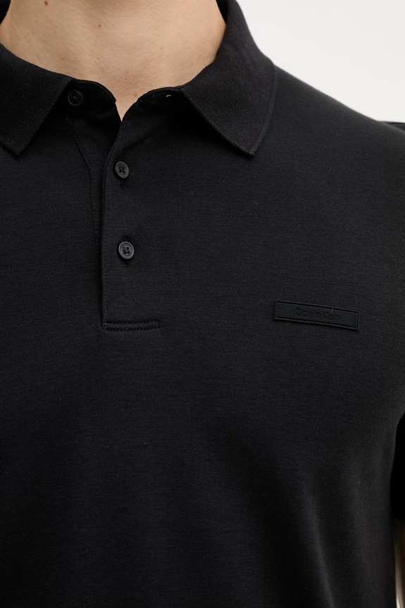 Calvin Klein polo tričko pánske bavlnené LV04LH204G čierna