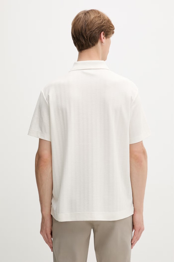 Odjeća Calvin Klein polo majica za muškarce s pamukom LV04LG209G bež