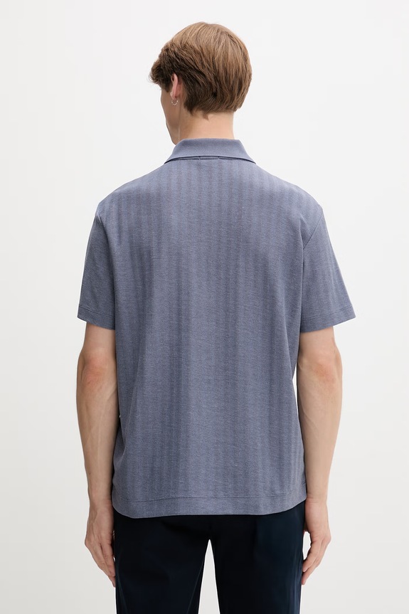 Odjeća Calvin Klein polo majica za muškarce s pamukom LV04LG209G plava