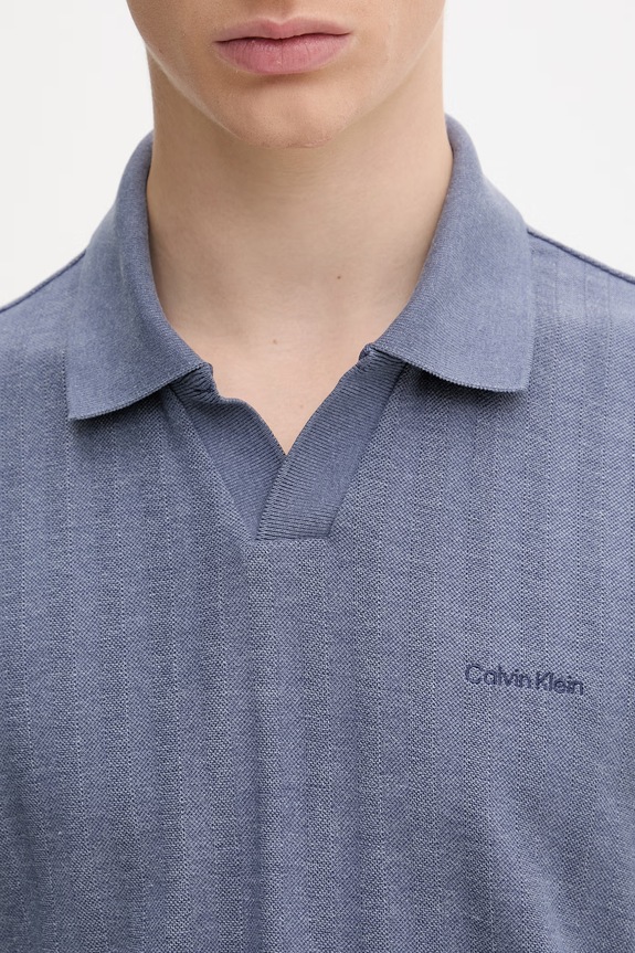 Calvin Klein polo majica za muškarce s pamukom LV04LG209G plava