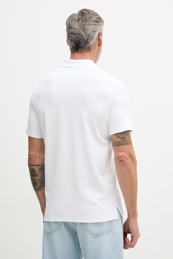 Oblečenie Calvin Klein Jeans polo tričko pánske s bavlnou LV04RG217G biela