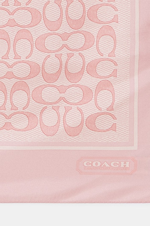 Coach chusta damska jedwabna 29C2755.SOF różowy AW26