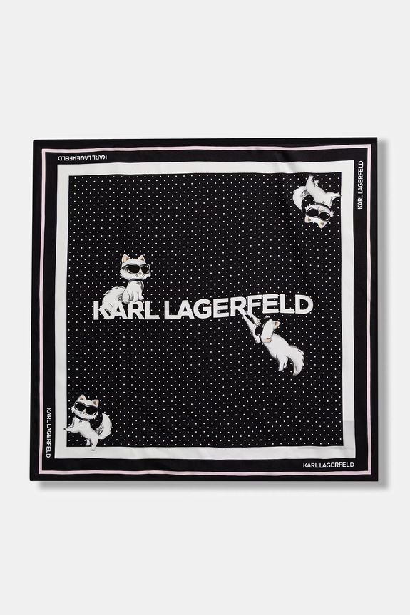 Karl Lagerfeld marama za žene svilena IKON crna B3W33037