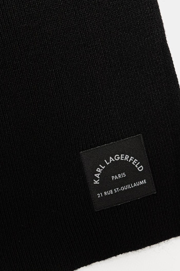 Karl Lagerfeld kratki šal za žene s dodatkom vune K/RSG B3W33042 crna AW26
