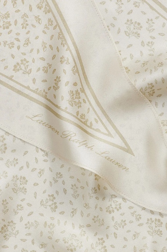 Doplnky Lauren Ralph Lauren hustka dámska hodvábna 454P18537 béžová