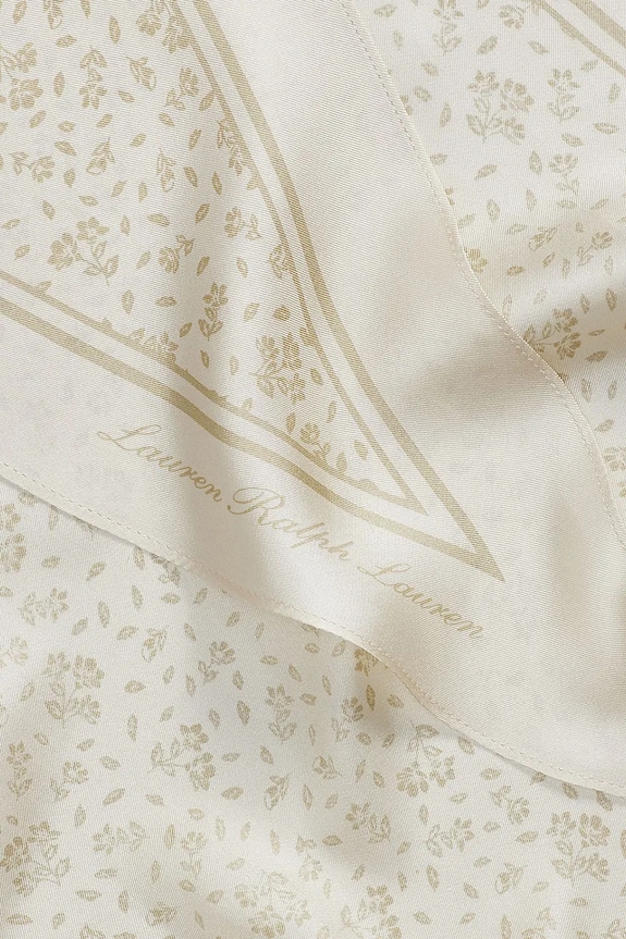 Doplnky Lauren Ralph Lauren hustka dámska hodvábna 454P18537 béžová