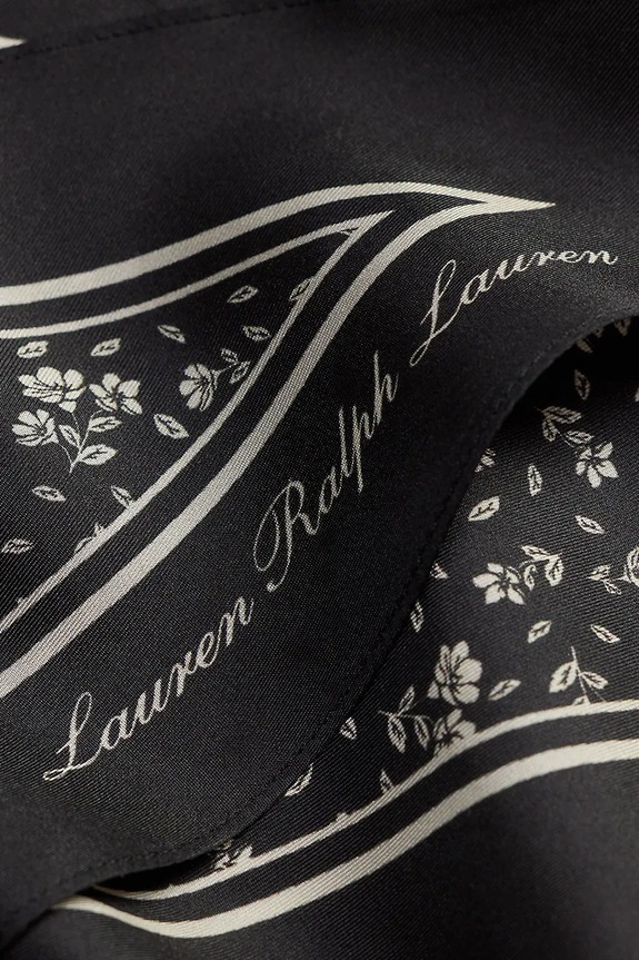Doplňky Lauren Ralph Lauren Šátek dámský hedvábný 454P18537 černá