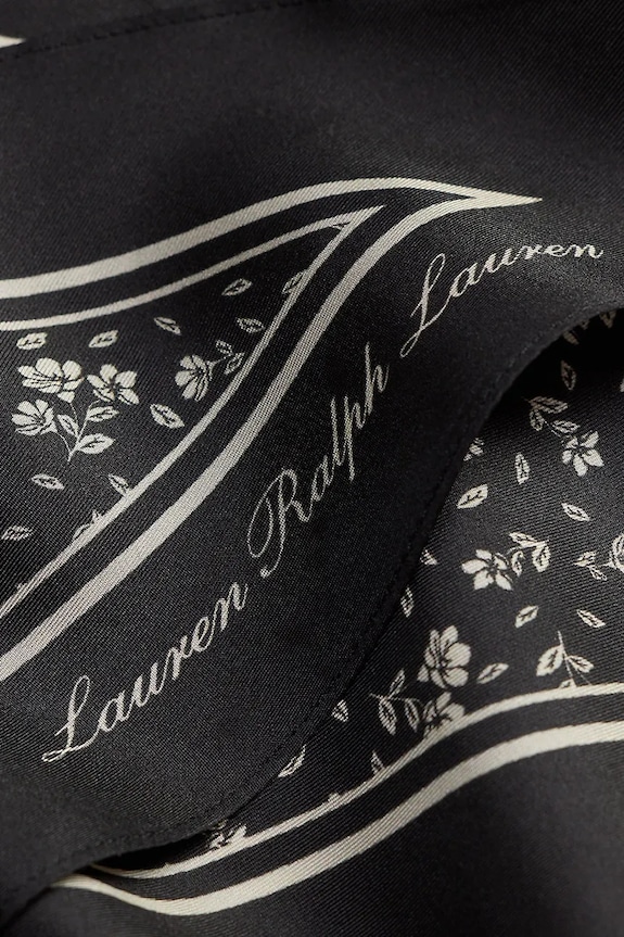 Doplňky Lauren Ralph Lauren Šátek dámský hedvábný 454P18537 černá