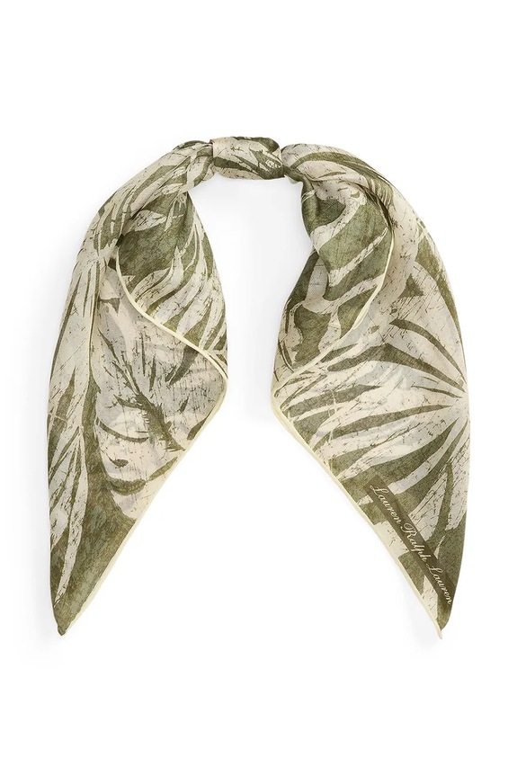 Lauren Ralph Lauren Šátek dámský hedvábný zelená 454P18519