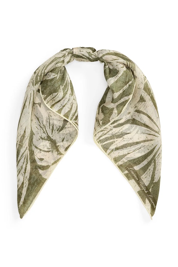 Lauren Ralph Lauren Šátek dámský hedvábný zelená 454P18519