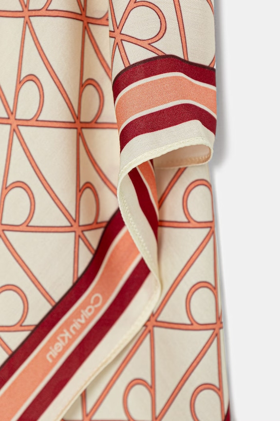 Akcesoria Calvin Klein apaszka damska LV04F9030G pomarańczowy
