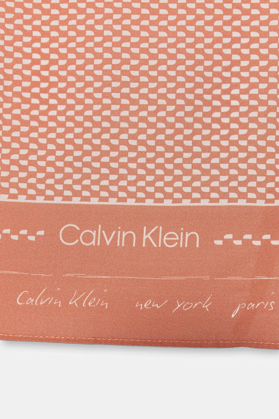 Akcesoria Calvin Klein apaszka damska z modalu LV04F9029G pomarańczowy