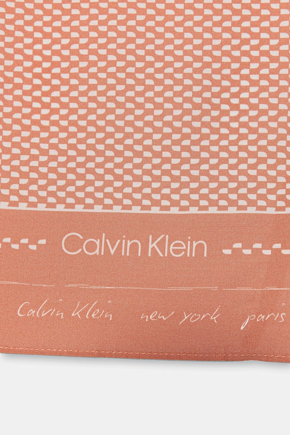 Akcesoria Calvin Klein apaszka damska z modalu LV04F9029G pomarańczowy