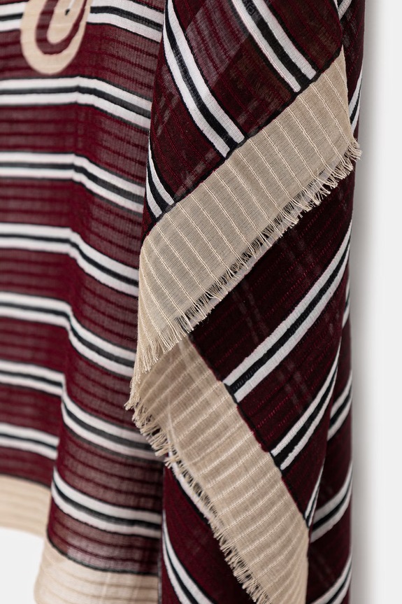 Akcesoria Tommy Hilfiger szal damski AW0AW18869 bordowy