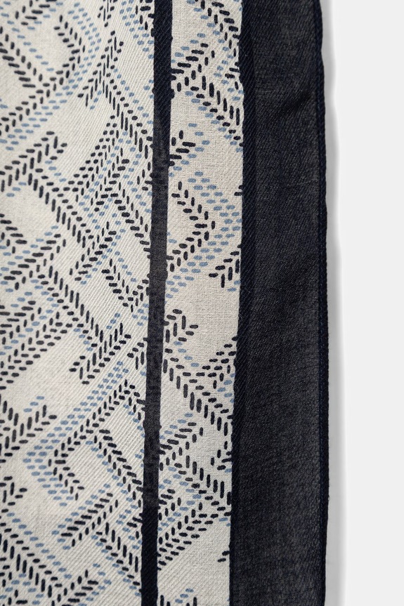Akcesoria Tommy Hilfiger apaszka damska jedwabna AW0AW18683 granatowy