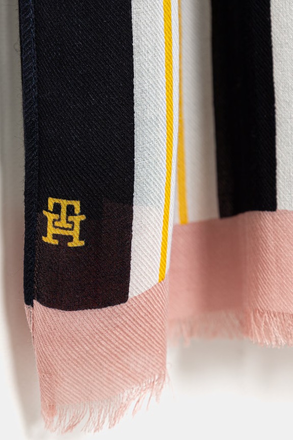 Akcesoria Tommy Hilfiger Szal damski AW0AW18681 granatowy