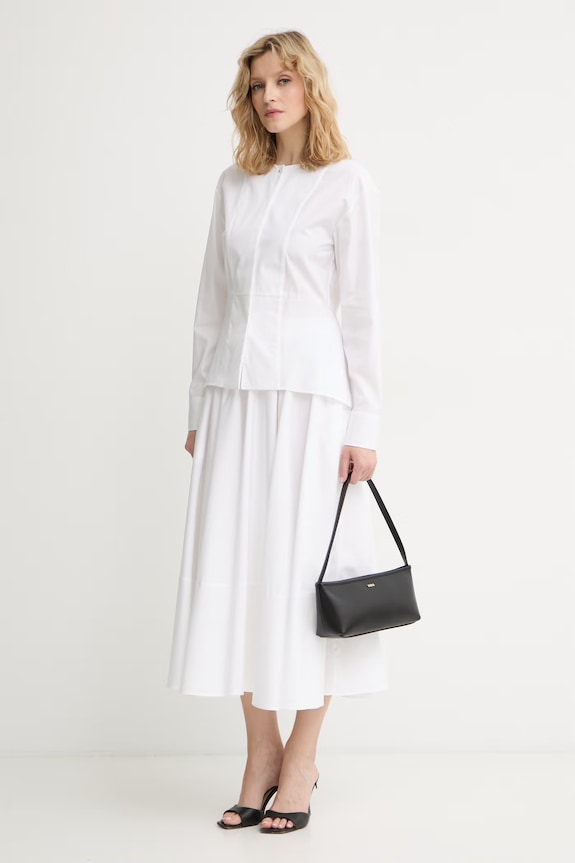 BOSS suknja od pamuka Valie 50565413 bijela AW26