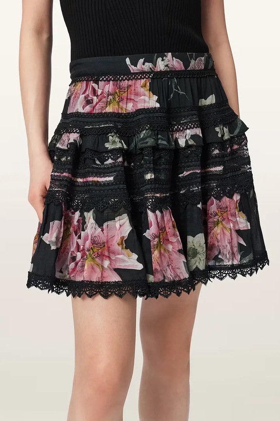AllSaints sukňa z modalu ZORA čierna W056RE