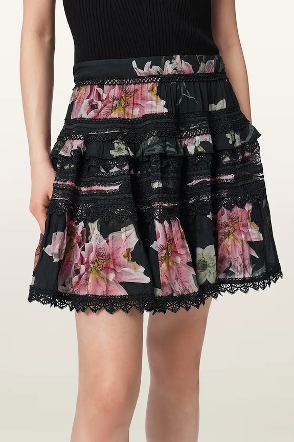AllSaints sukňa z modalu ZORA čierna W056RE