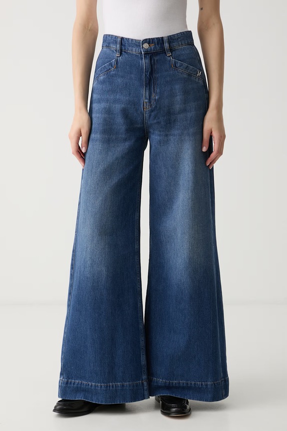 Joop! jeansy wide leg damskie niebieski 30104368