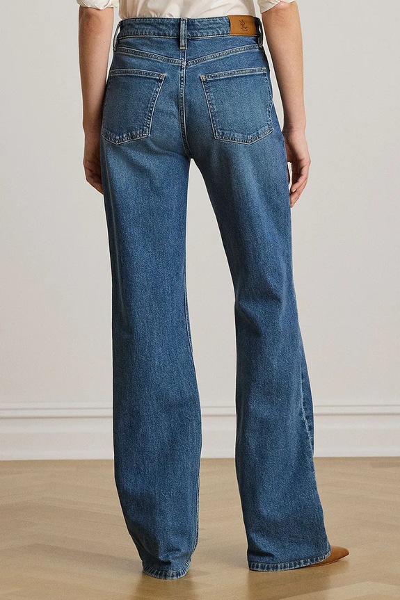 Lauren Ralph Lauren rifle wide leg dámske 200B24170 modrá AW26