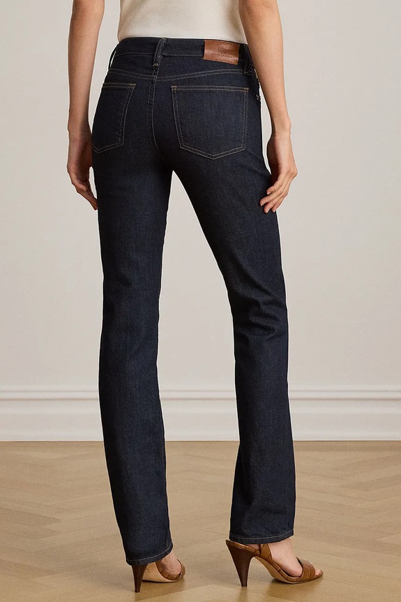 Lauren Ralph Lauren jeansy regularne damskie 200B27742 granatowy AW26
