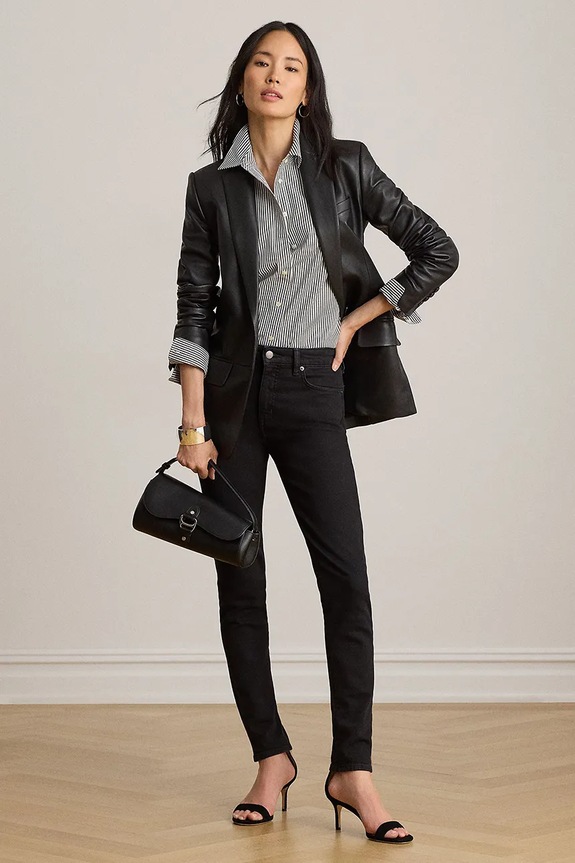 Oblečenie Lauren Ralph Lauren rifle skinny dámske 200B27740 čierna