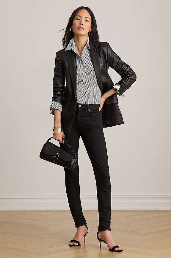 Oblečenie Lauren Ralph Lauren rifle skinny dámske 200B27740 čierna