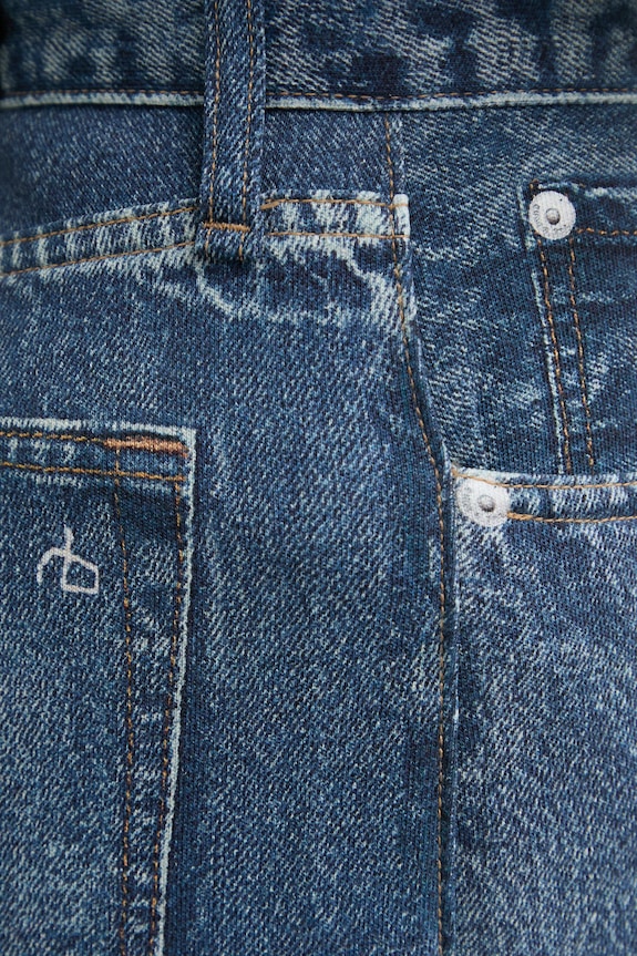 Rag & Bone spodnie damskie bawełniane niebieski RC8325H7MTE