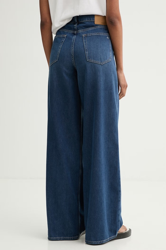 Odzież rag & bone jeansy wide leg damskie Sofie RJ2726P1FEM niebieski
