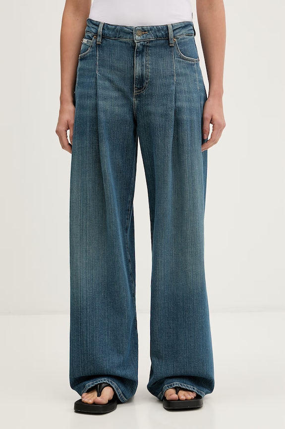 Guess Jeans wide leg traperice za žene plava W6YA2U.D1181