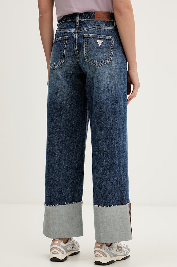 Odjeća Guess Jeans wide leg traperice za žene W6RA2B.D5M5L plava