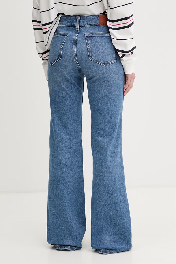 Ρούχα Tommy Jeans bootcut γυναικεία DW0DW23476 μπλε