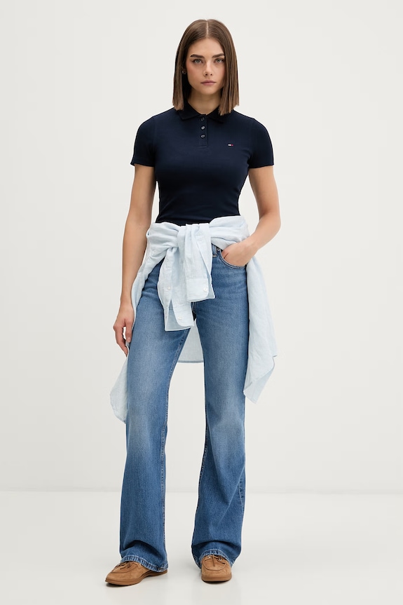Tommy Jeans bootcut traperice za žene DW0DW23470 plava AW26