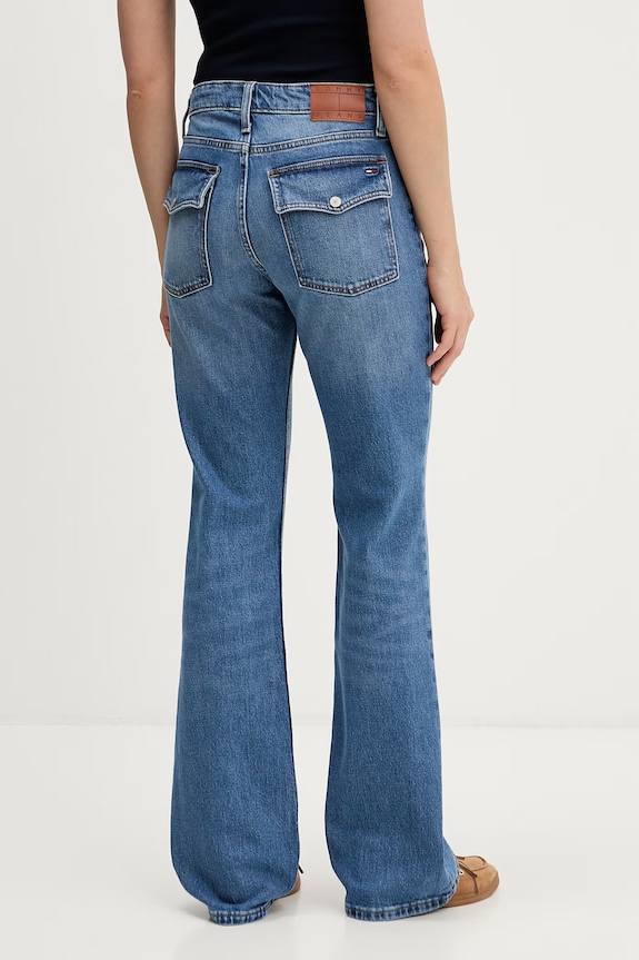 Odjeća Tommy Jeans bootcut traperice za žene DW0DW23470 plava