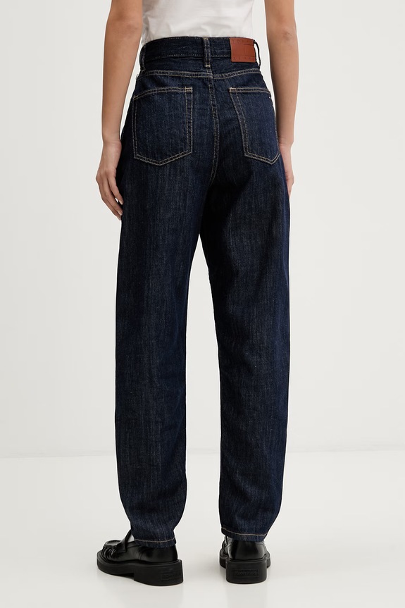 Odzież Tommy Jeans jeansy mom fit damskie DW0DW23459 granatowy