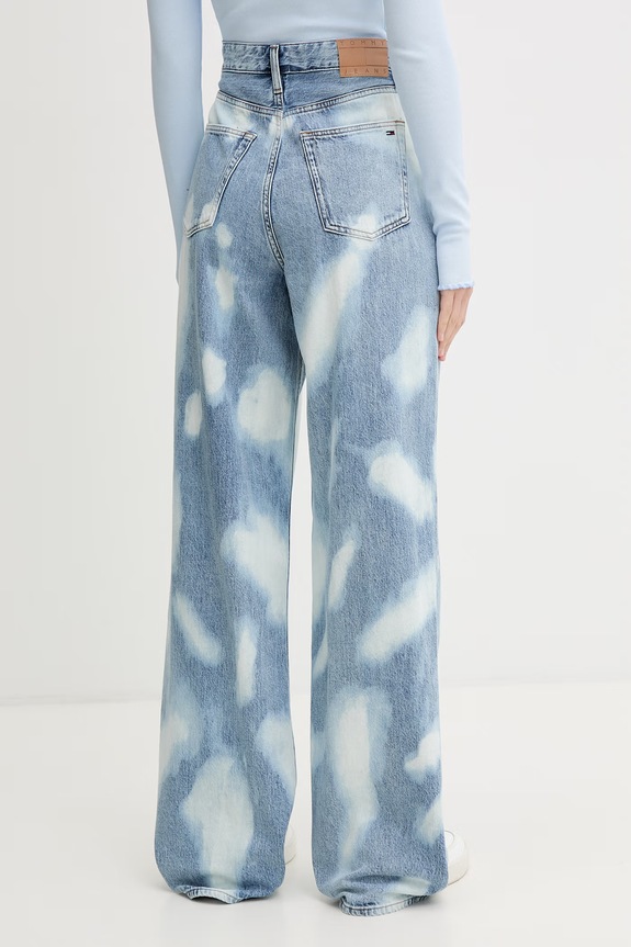 Oblečenie Tommy Jeans rifle wide leg dámske DW0DW23109 modrá