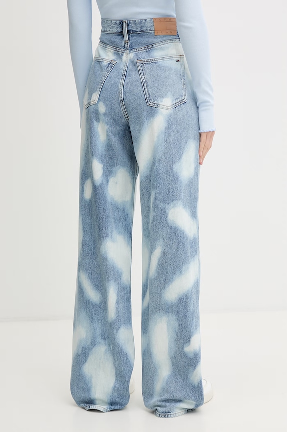 Oblečenie Tommy Jeans rifle wide leg dámske DW0DW23109 modrá